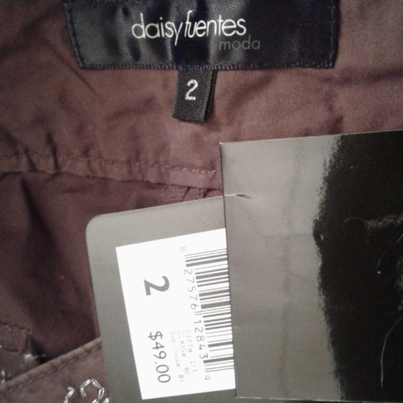 Daisy Fuentes 2 Cargo Pants embellished Brown - Picture 8 of 8